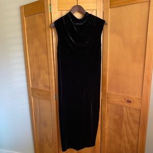 Black velvet Rick Owens dress